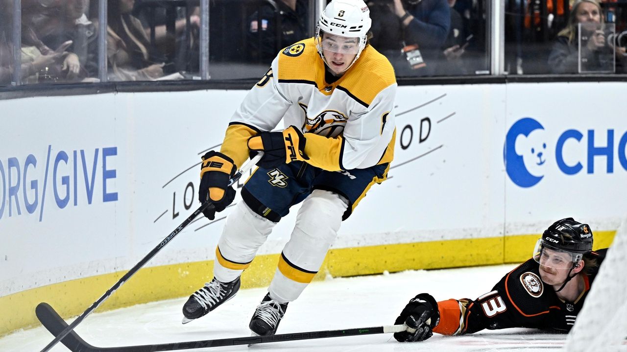 Novak Scores 2nd Goal In OT Predators Beat Ducks 5 4 Newsday