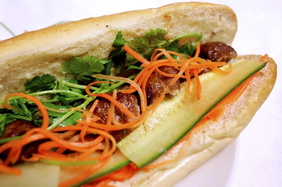 Banh Mi with Grilled Hash Pork at Pho