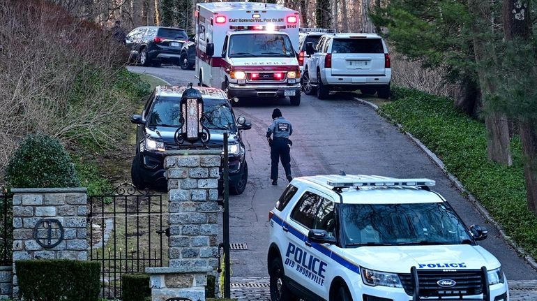 Photo of the scene on Wolver Hollow Road in Upper Brookville...