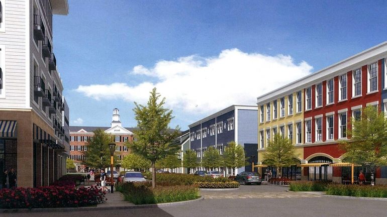 A rendering of proposed new buildings on Main Street in...