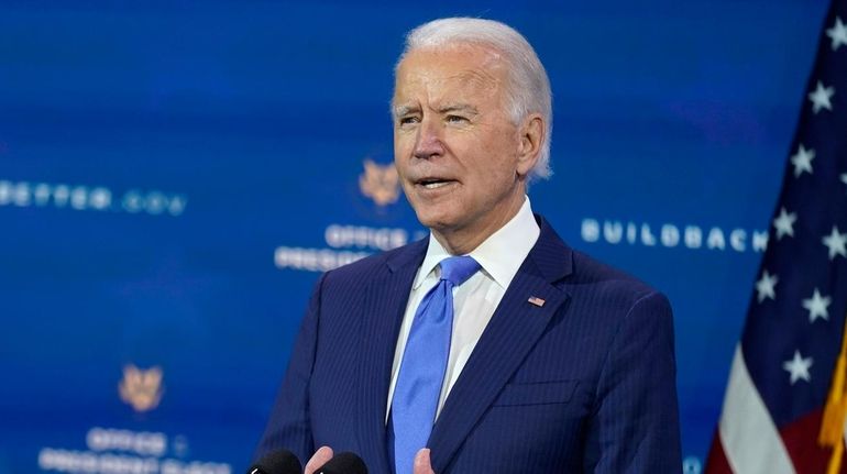 President-elect Joe Biden speaks at The Queen theater in Wilmington,...