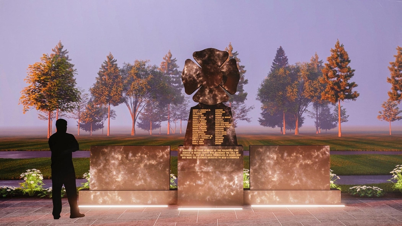 New memorial to Nassau volunteer firefighters killed on 9/11 to replace aging one in Eisenhower Park