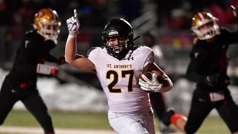 St. Anthony's senior Frank Ruta scores in the third quarter...