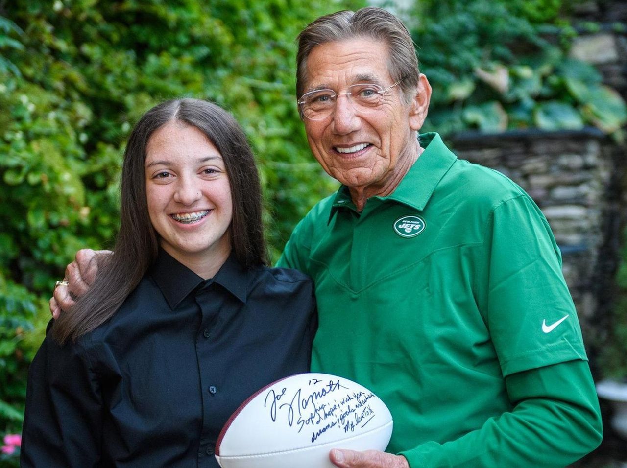 Mepham's Sofia LaSpina receives praise from Jets great Joe Namath