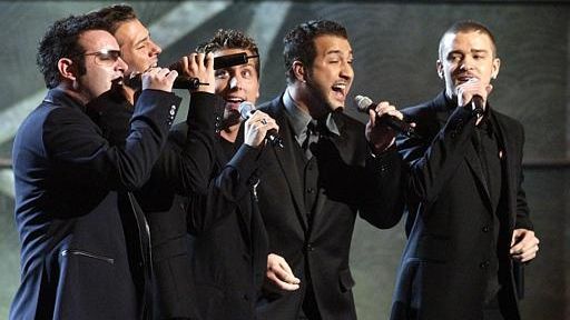 'NSync performs hits from the Bee Gees during a tribute...