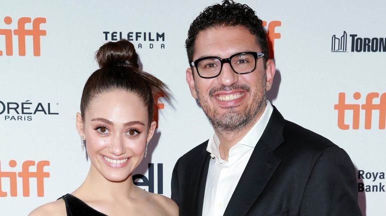 Actor Emmy Rossum and her husband, "Mr. Robot" creator Sam Esmail,...