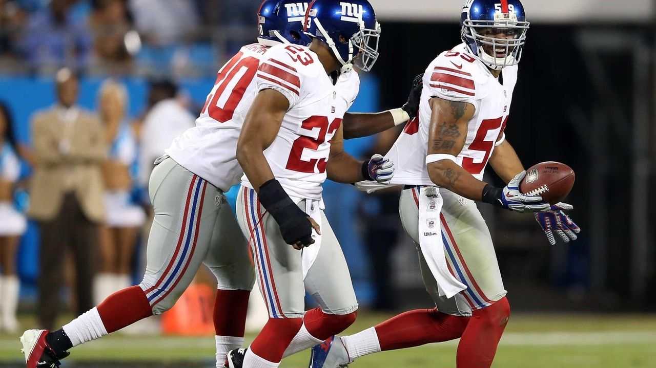 Giants' Michael Boley Ends Up Where the Interceptions Are - The New York  Times