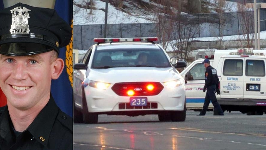 Wounded Suffolk cop lauded for bravery, commitment to community - Newsday