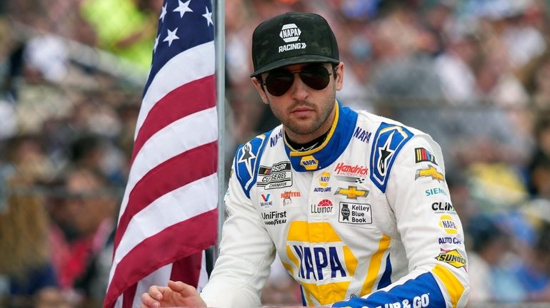 FILE -Chase Elliott during driver introductions before the NASCAR Daytona...