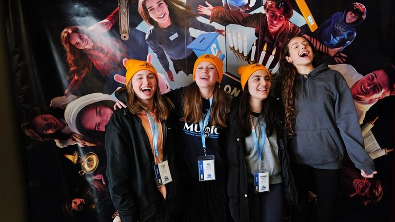 From left: Alexa Roth, 15, of Stony Brook, Rory Eisenstein, 15,...