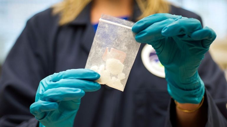 A bag of 4-fluoro isobutyryl fentanyl which was seized in...