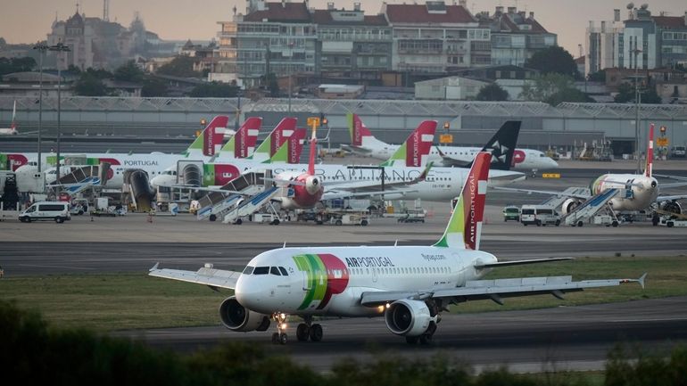 A TAP Air Portugal Airbus A310 lands in Lisbon at...