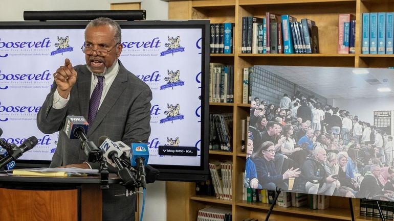 Fred Brewington, attorney for the Roosevelt Union Free School District,...