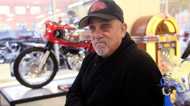 Billy Joel hosted a party in his new motorcycle shop,...