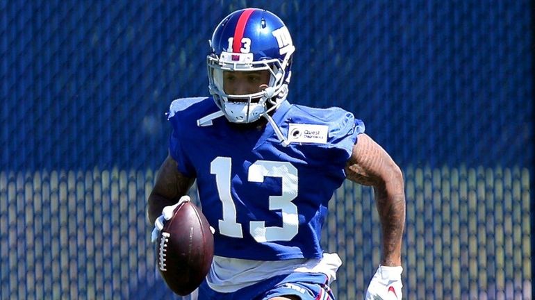 Odell Beckham Jr. holds youth camp, participates in drills