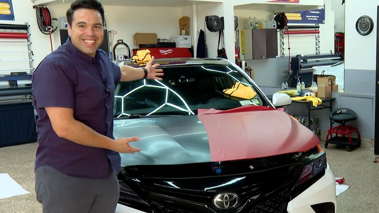 LI Works: That's a wrap! Ken tries his hand at wrapping cars