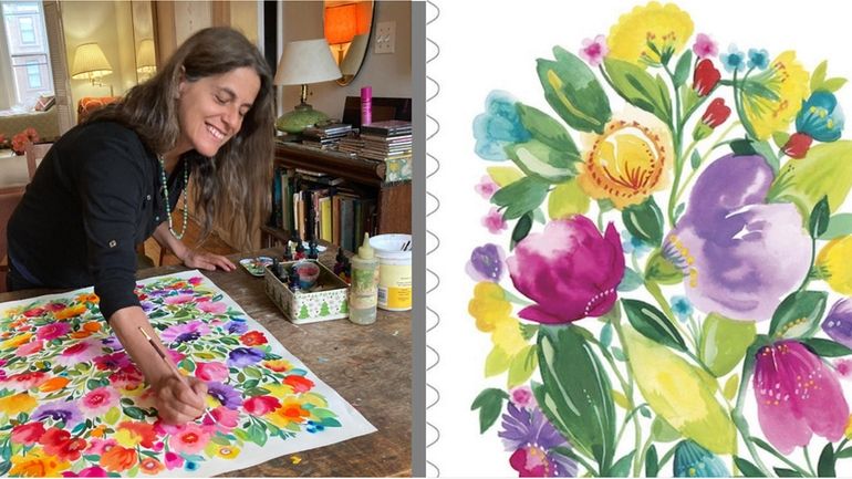 Huntington native Kim Parker designed two floral postage stamps for...