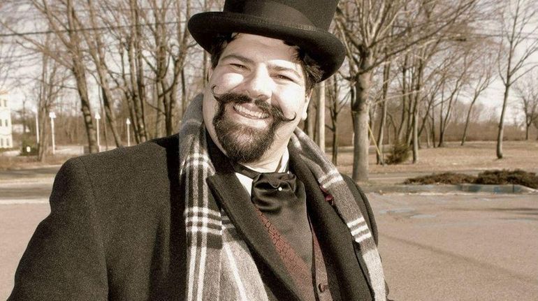 Michael Freed in costume at the Charles Dickens Festival Santa...