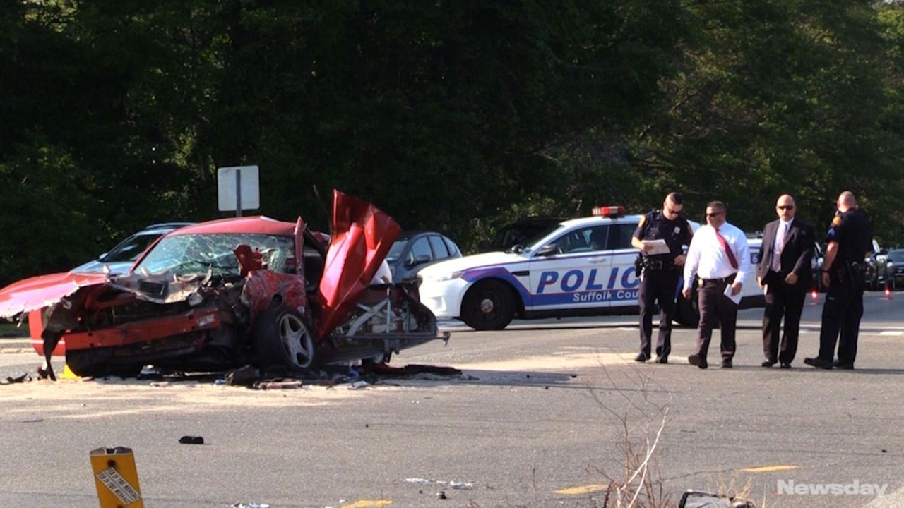 Car, ambulance crash near Stony Brook University campus Newsday