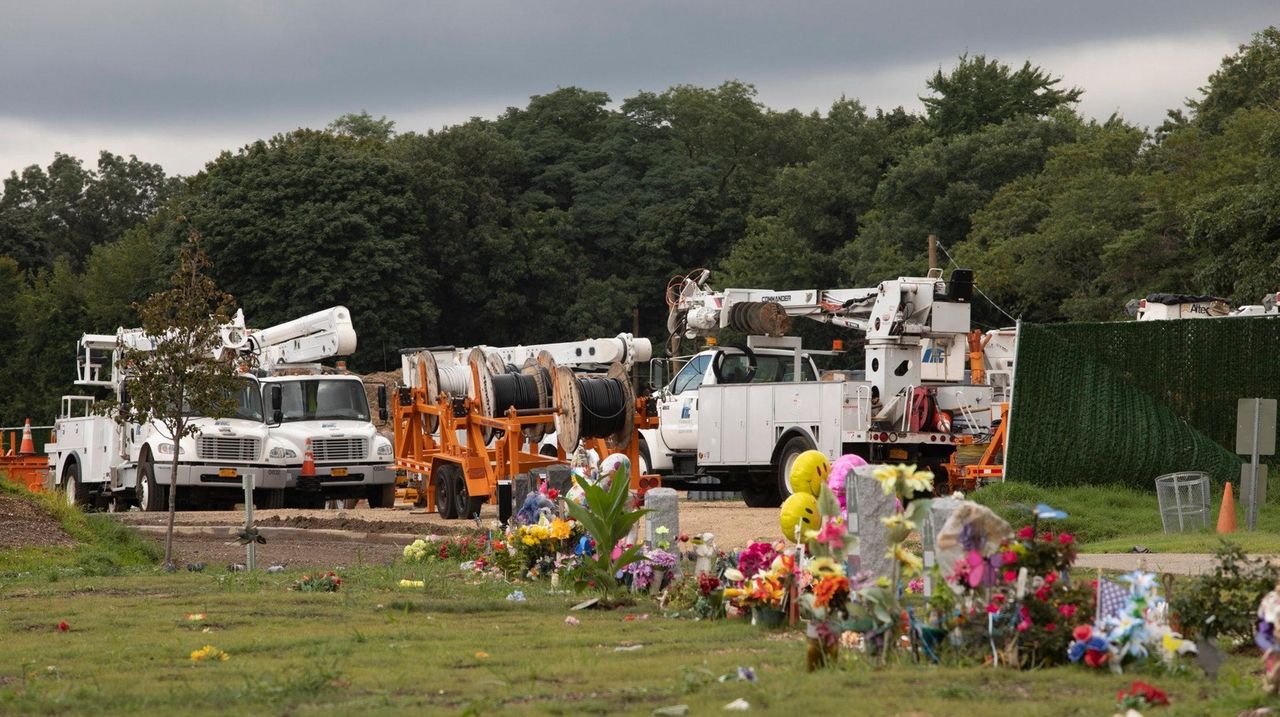 Families complain of equipment stored at Uniondale cemetery Newsday