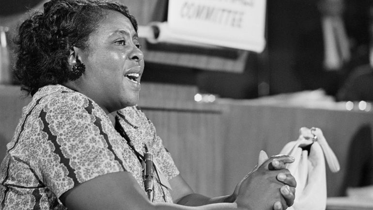 Fannie Lou Hamer, a leader of the Mississippi Freedom Democratic...