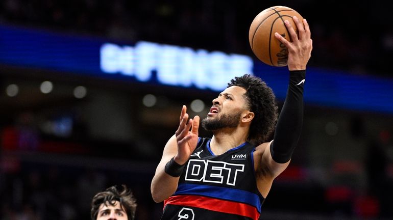 Detroit Pistons guard Cade Cunningham (2) in action during the...