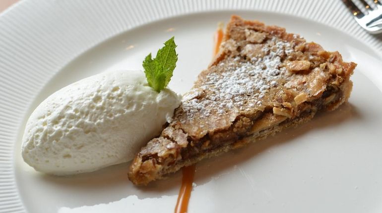 An almond ginger tart at Sandbar in Cold Spring Harbor,