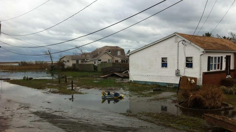 Flooding from the Forge River as a result of superstorm...