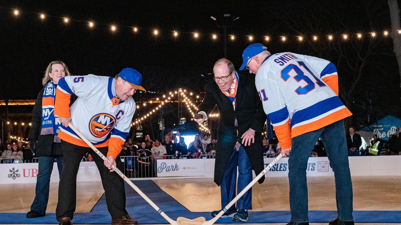 Islanders open The Park, a public skating facility at UBS Arena - Newsday