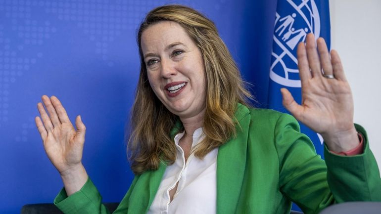 Amy Pope, Director-General of the International Organization for Migration (IOM),...