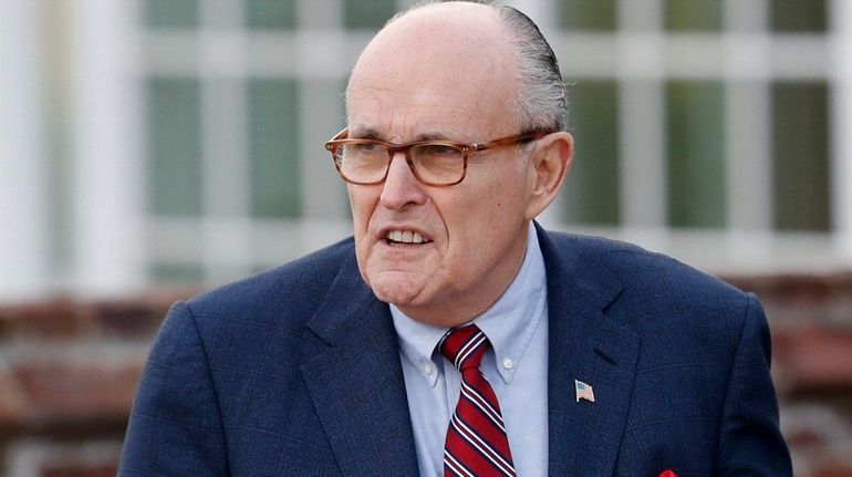 Former New York Mayor Rudy Giuliani arrives at the Trump...