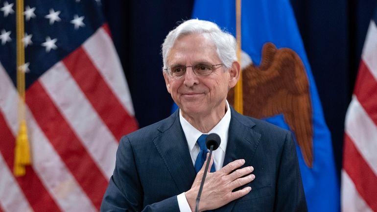 Attorney General Merrick Garland speaks to the U.S. Attorneys who...