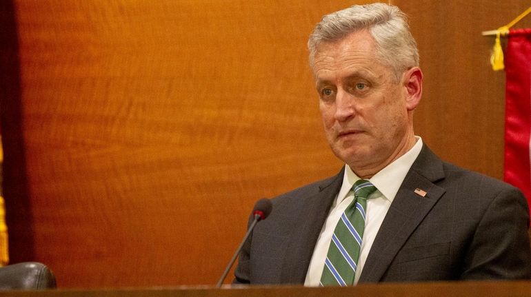 Presiding Officer Richard Nicolello during the Nassau County Legislature's meeting...