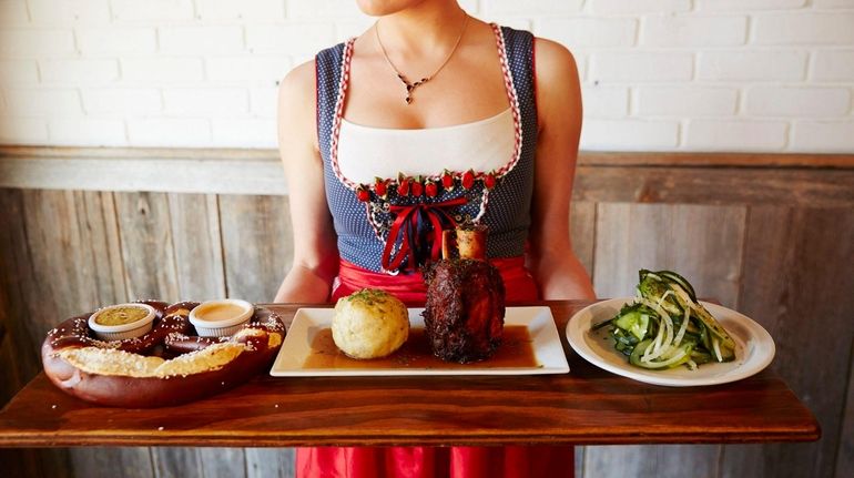 An assortment of specialties at Das Biergarten in Long Beach.