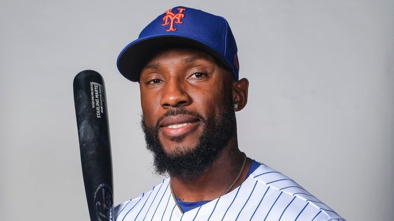 Starling Marte of the New York Mets poses during Photo Day...