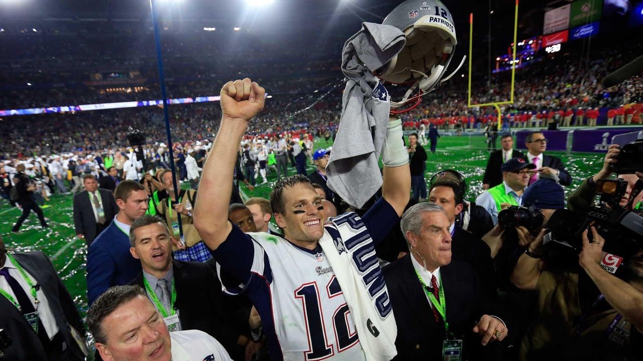 Tom Brady and Julian Edelman New England Patriots Unsigned Super Bowl LIII  Celebration Photograph