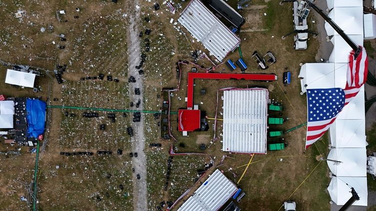 The Butler Farm Show, site of a campaign rally for...