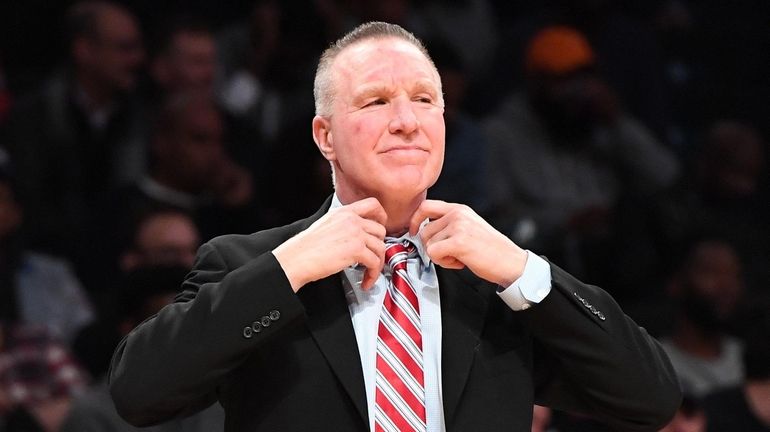 St. John's head coach Chris Mullin looks on in the...