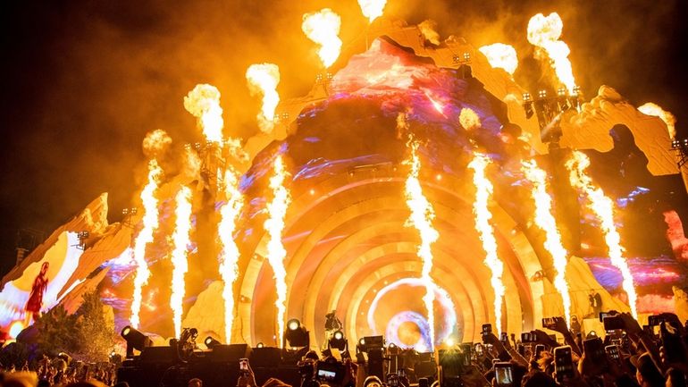 Travis Scott performs at Day 1 of the Astroworld music...