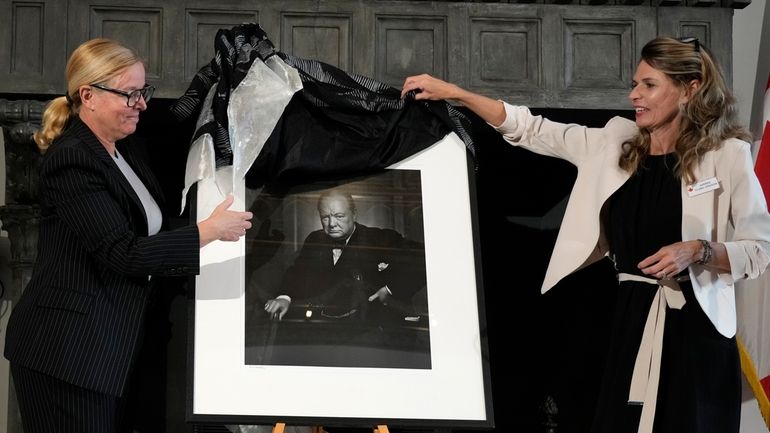 Canadian Cultural Heritage Deputy Minister, Isabelle Mondou, left, and Andrea...