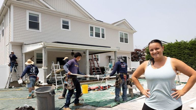 Gina Farese, CEO of Marcor Construction, at a work site in West Islip...