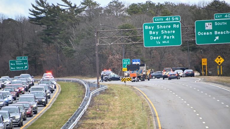 First responders at the scene of a crash Monday afternoon...