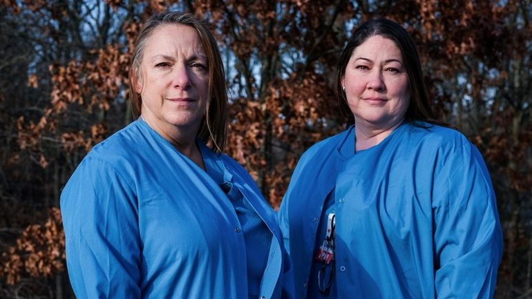 Holly Meduri, left, and Marion Ciecirski, registered nurses who work...