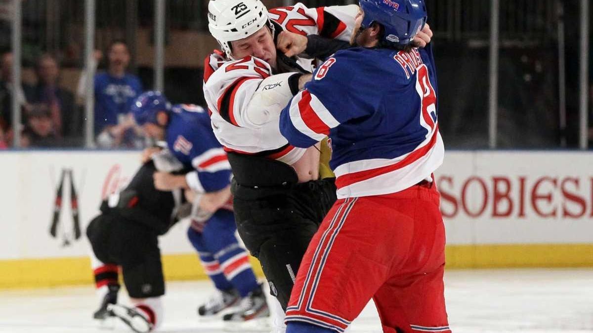 Video The RangersDevils opening brawl Newsday