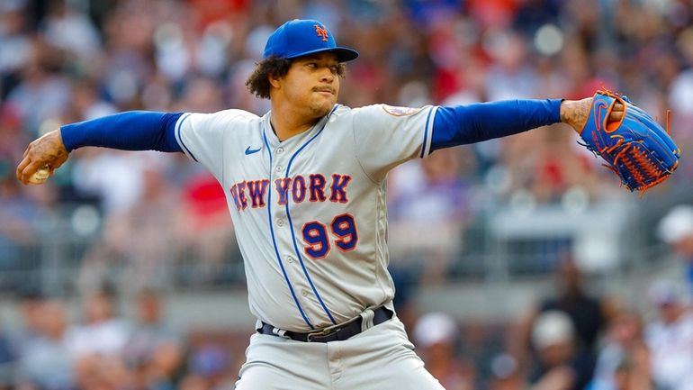 Taijuan Walker of the Mets pitches during the first inning...