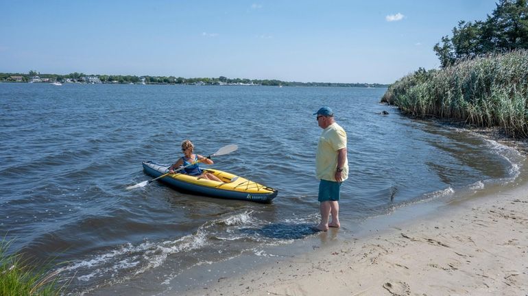 Kayaking on the Connetquot River in Great River.