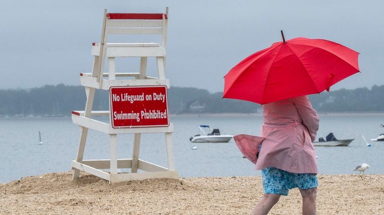 Rain fell in spots across Long Island on Wednesday, including...