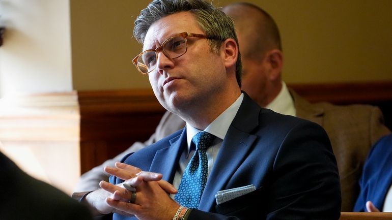 Covenant School parent Brent Leatherwood attends a hearing, April 16,...