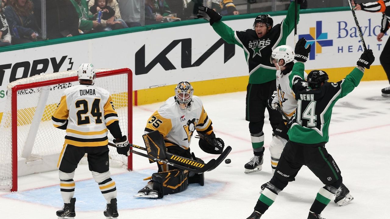 Rantanen scores lone shootout goal as Stars rally past Penguins 3