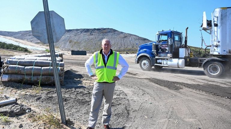 Will Flower, vice president of Winter Bros., outside the Brookhaven landfill in...